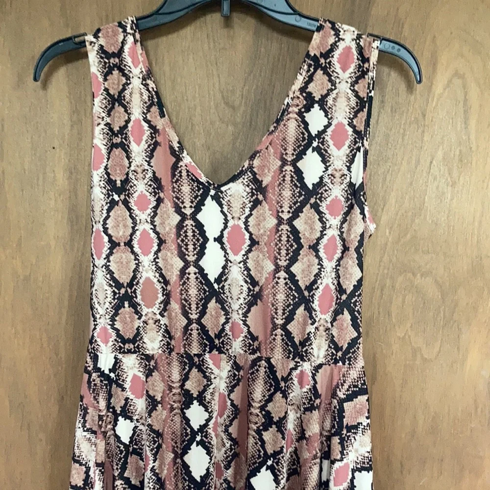 Candie’s python print animal print fit & flare dress w stretch L jr - Picture 13 of 15